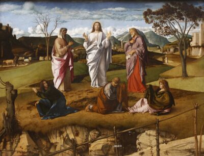 tableau Giovanni Bellini, La transfiguration du seigneur